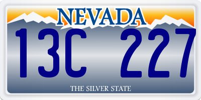 NV license plate 13C227