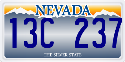 NV license plate 13C237