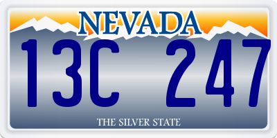 NV license plate 13C247