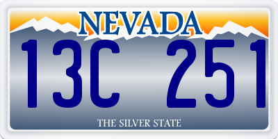 NV license plate 13C251