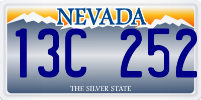 NV license plate 13C252