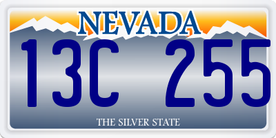 NV license plate 13C255