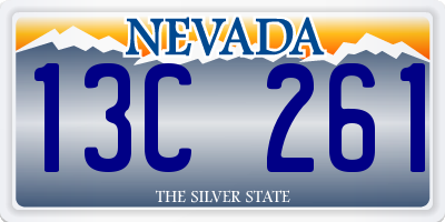 NV license plate 13C261