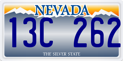 NV license plate 13C262