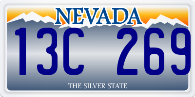 NV license plate 13C269