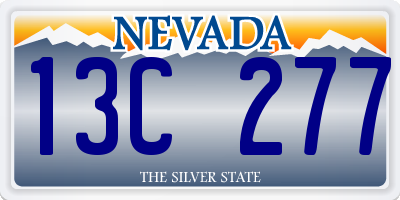 NV license plate 13C277