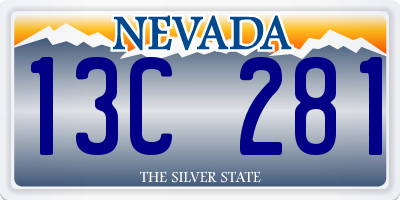 NV license plate 13C281