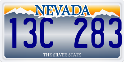NV license plate 13C283