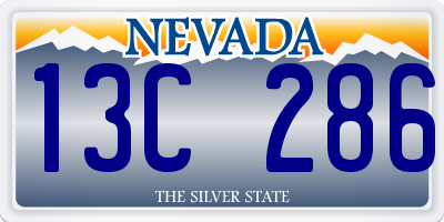 NV license plate 13C286