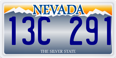 NV license plate 13C291