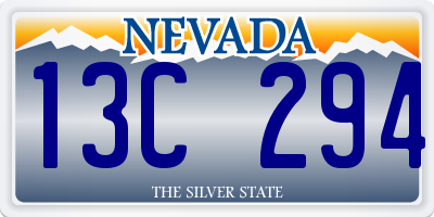 NV license plate 13C294