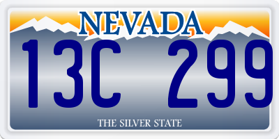 NV license plate 13C299