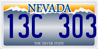 NV license plate 13C303