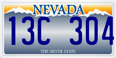 NV license plate 13C304
