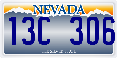 NV license plate 13C306