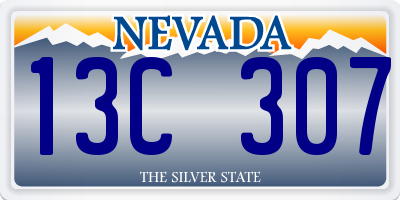 NV license plate 13C307