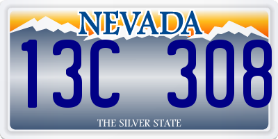 NV license plate 13C308