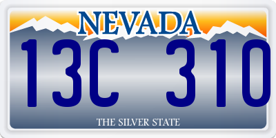 NV license plate 13C310