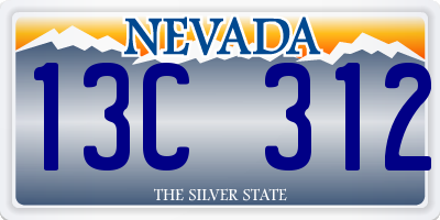 NV license plate 13C312