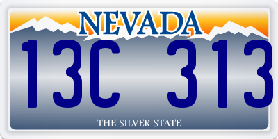NV license plate 13C313