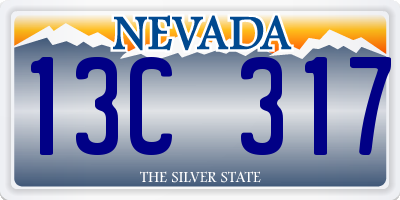NV license plate 13C317