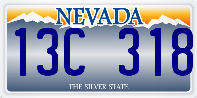 NV license plate 13C318