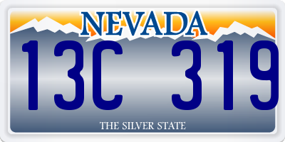 NV license plate 13C319