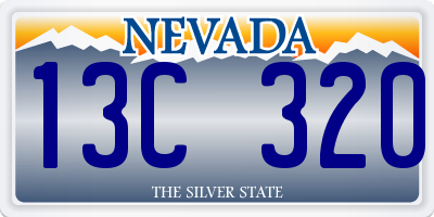 NV license plate 13C320