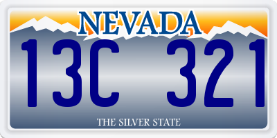 NV license plate 13C321