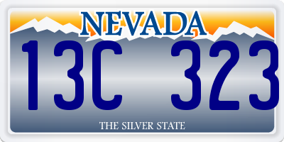 NV license plate 13C323