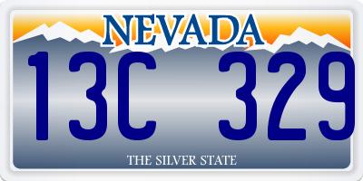 NV license plate 13C329