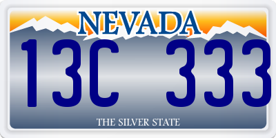 NV license plate 13C333