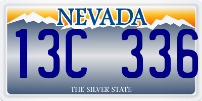 NV license plate 13C336