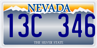 NV license plate 13C346