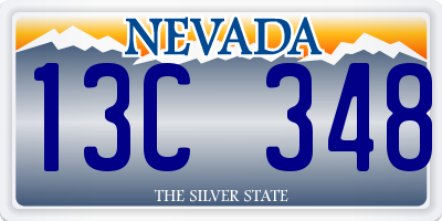 NV license plate 13C348