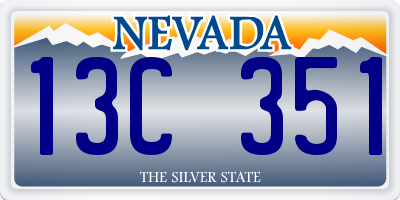 NV license plate 13C351