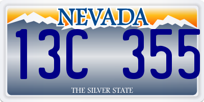 NV license plate 13C355