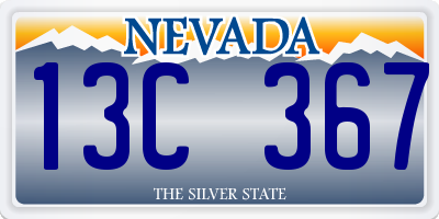 NV license plate 13C367