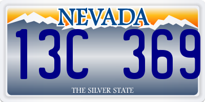 NV license plate 13C369