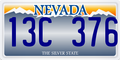 NV license plate 13C376