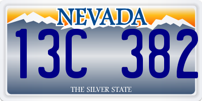 NV license plate 13C382