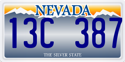 NV license plate 13C387