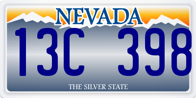 NV license plate 13C398