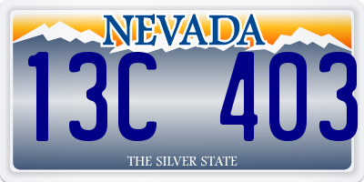 NV license plate 13C403