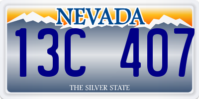 NV license plate 13C407