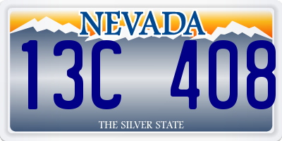 NV license plate 13C408