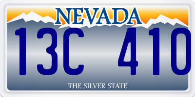NV license plate 13C410