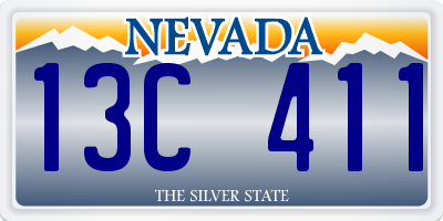 NV license plate 13C411