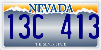 NV license plate 13C413