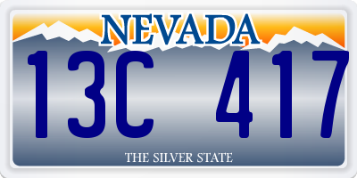 NV license plate 13C417